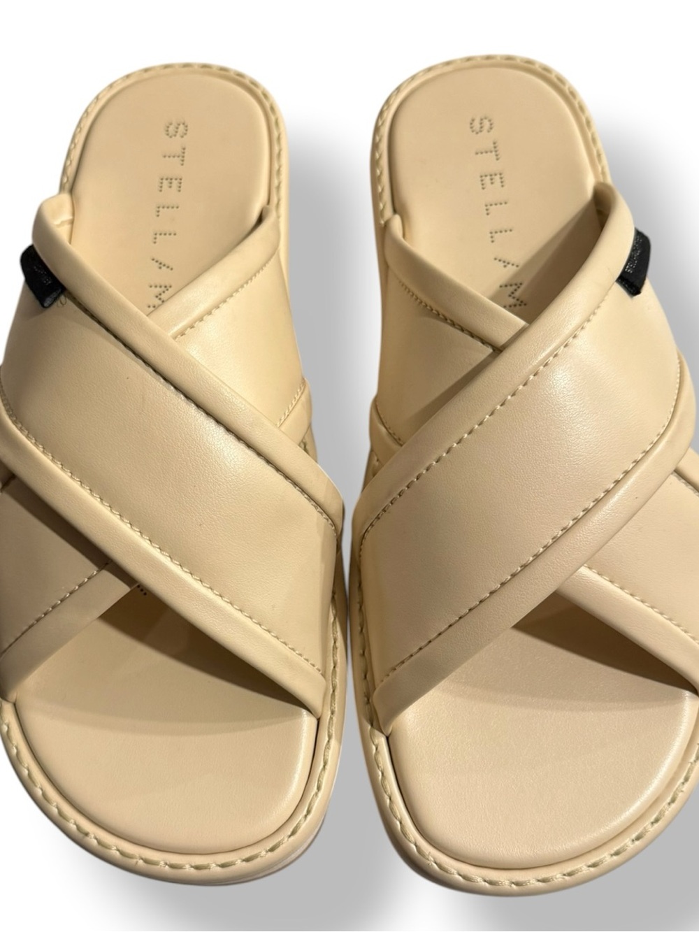 Stella McCartney Sneak-Elyse Twisted Sandals Cream 39 US 9